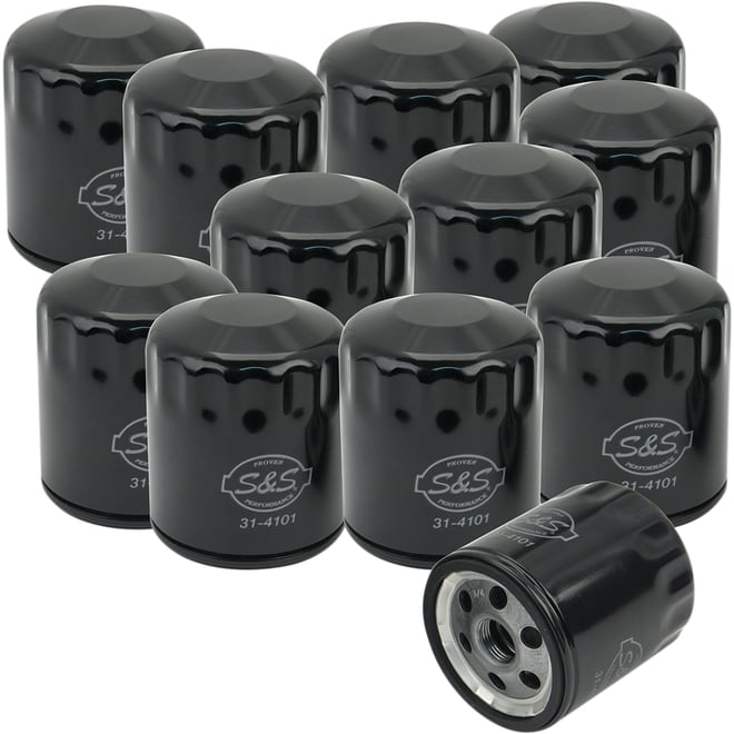 S&s cycle Oil Filter - Black - 12-Pack
