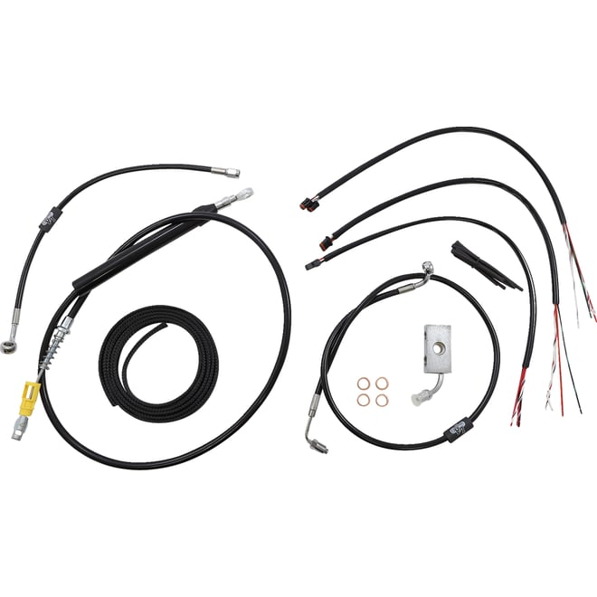 La choppers Handlebar Cable/Brake Line Kit - Quick Connect - Complete - 15" - 17" Handlebars - Black La choppers Handlebar Cable/Brake Line Kit - Quick Connect - Complete - 15" - 17" Handlebars - Black