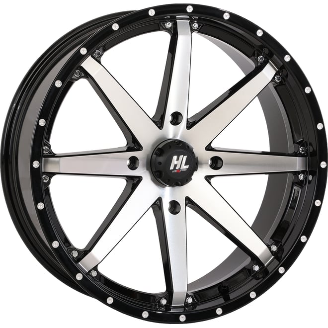 High lifter Wheel - HL10 - Front/Rear - Gloss Black w/Machined - 20x7 - 4/137 - 4+3 (+10 mm)