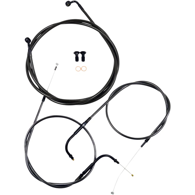 La choppers Handlebar Cable/Brake Line Kit - 12" - 14" Ape Hanger Handlebars - Midnight