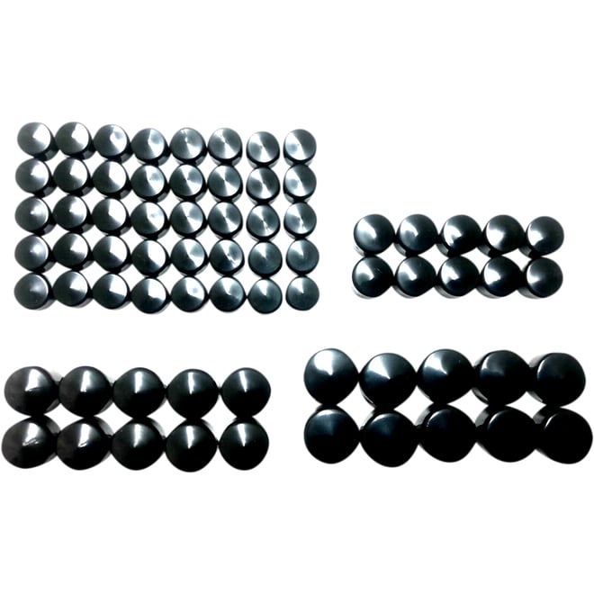 Drag specialties Bolt Covers - Engine - Black - M8