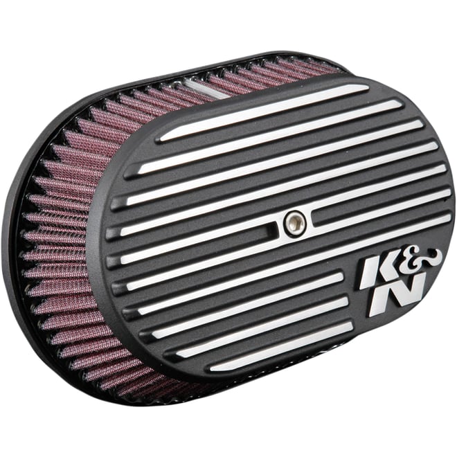 K & n Street Metal Air Intake Kit - Side Drift - Black - Softail/Touring/Trike