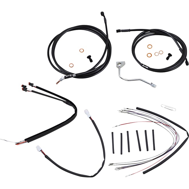 Burly brand Control Kit - 18" Ape Hanger Handlebars - ABS