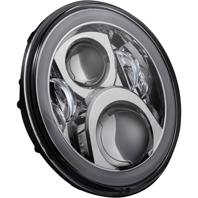 Custom dynamics 7" Headlamp - with Adapter - Chrome Custom dynamics 7" Headlamp - with Adapter - Chrome