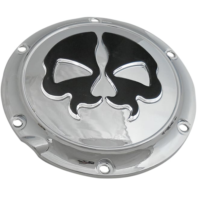 Drag specialties Split Skull Derby Cover - Chrome