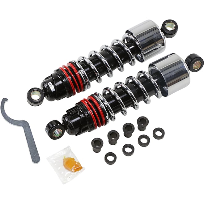 Burly brand Slammer Plus Shocks - Chrome - XL