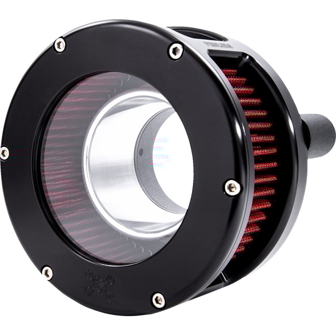 Feuling oil pump corp. BA Series Air Cleaner Kit - Black Anodized - Red Filter