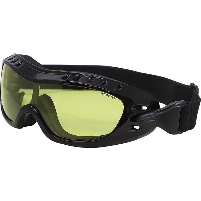 Bobster Night Hawk Goggles - Gloss Black - Yellow Bobster Night Hawk Goggles - Gloss Black - Yellow