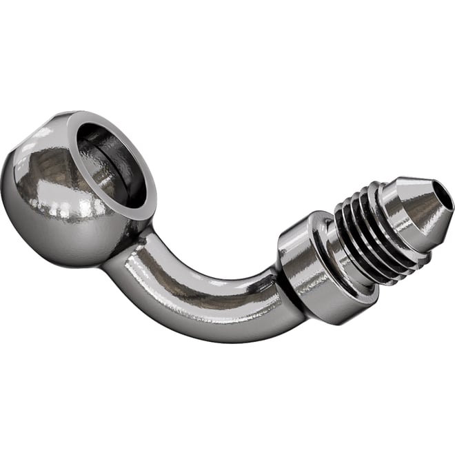 Goodridge Banjo Adaptor - 3/8" / M10 Bolt - 90° - Stainless Steel Goodridge Banjo Adaptor - 3/8" / M10 Bolt - 90° - Stainless Steel