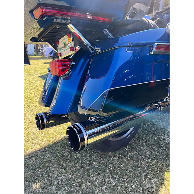 Khrome werks 4.5" Mufflers for Touring - Chrome with Tracer