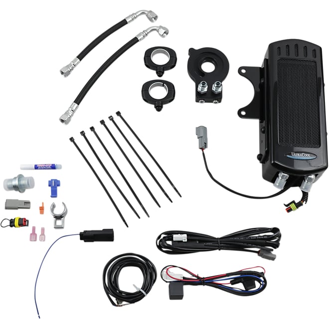 Ultracool Frame Mount Oil Cooler Kit - Black - M8