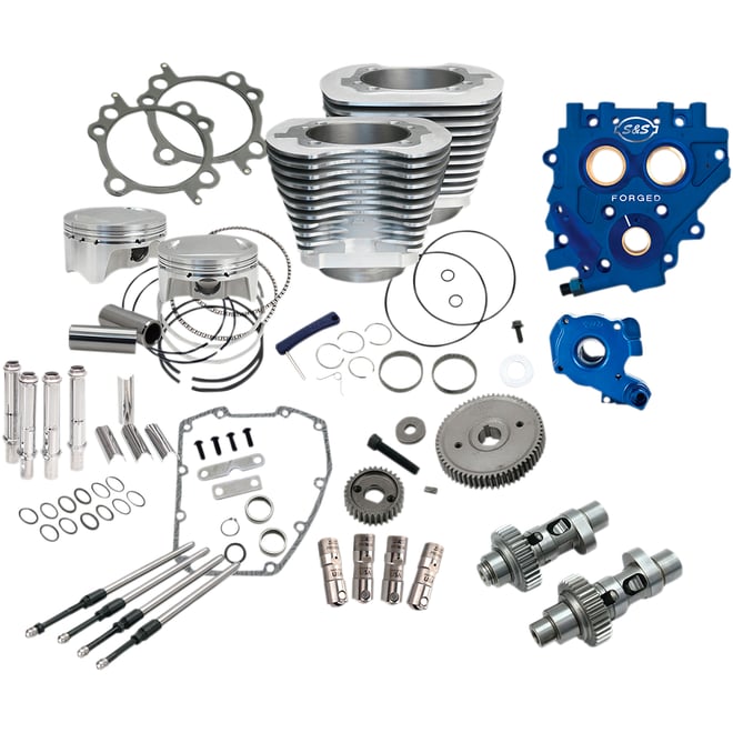 S&s cycle 110" Power Package Performance Kit - Gear Drive - Silver