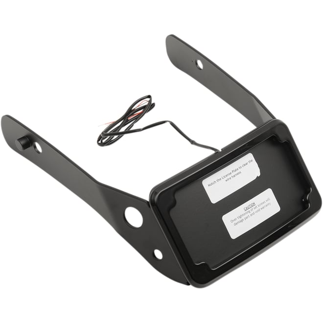 Cycle visions LP Plate Frame & Mount with Tag Light - FXDWG - Black