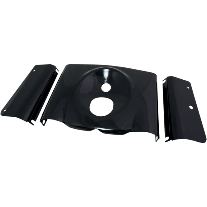 Drag specialties 3-Piece Fork Tins - Gloss Black - Smooth - '86-'17 FLST