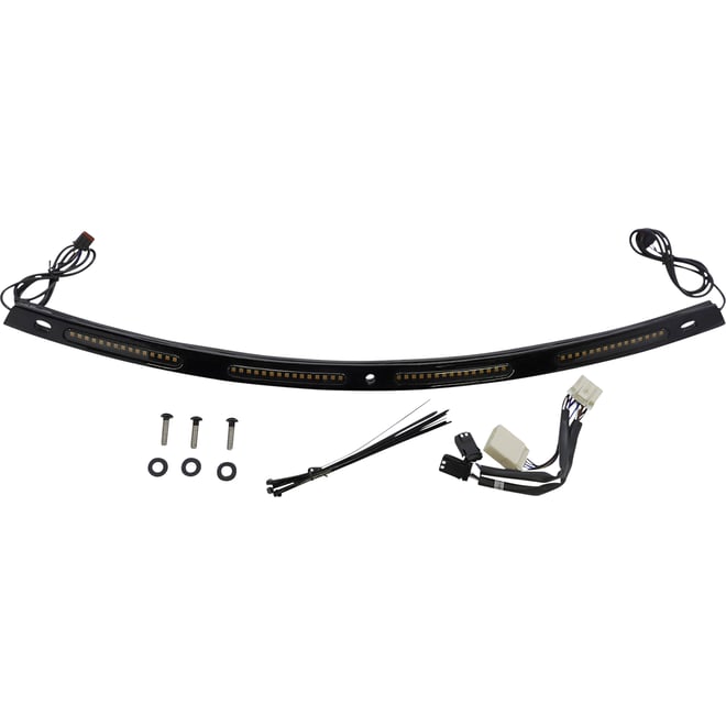 Custom dynamics Windshield Trim - Sequential Turn Signals - Black
