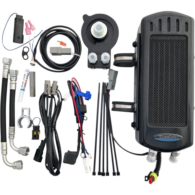 Ultracool Side Mount Oil Cooler Kit - Black - M8
