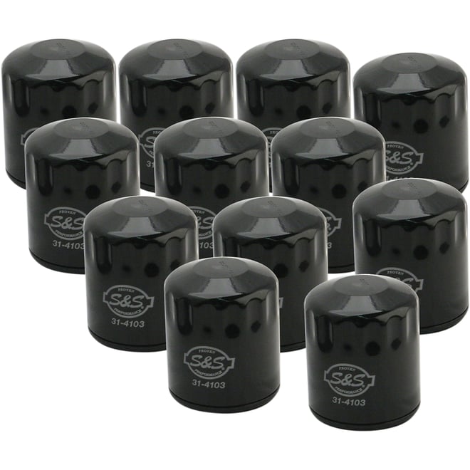 S&s cycle Oil Filter - Black - 12-Pack