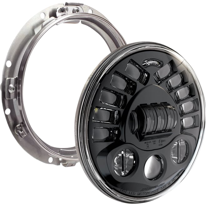 Custom dynamics Adaptive Headlight with Mount - 7" - Black Custom dynamics Adaptive Headlight with Mount - 7" - Black