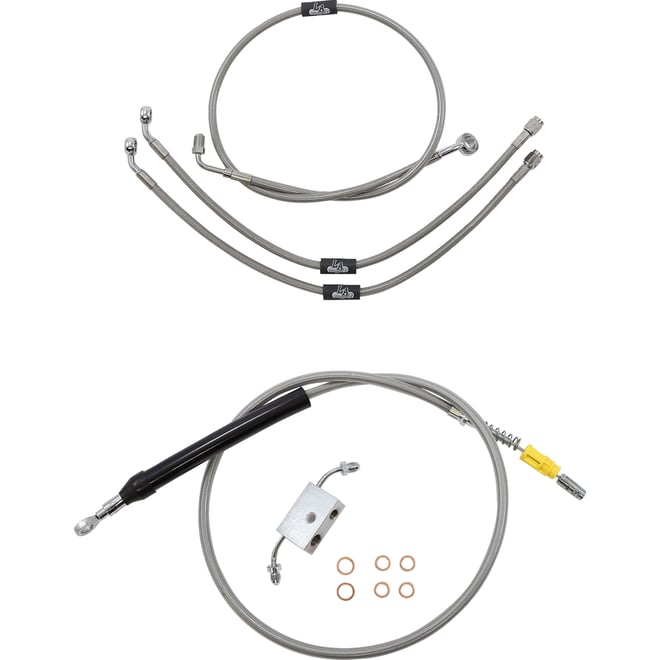La choppers Handlebar Cable/Brake Line Kit - Quick Connect - 18" - 20" Ape Hanger Handlebars - Stainless Steel La choppers Handlebar Cable/Brake Line Kit - Quick Connect - 18" - 20" Ape Hanger Handlebars - Stainless Steel