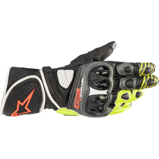 Alpinestars GP Plus R v2 Gloves Metallic Gray/Black/Fluo Yellow/Fluo Red 
