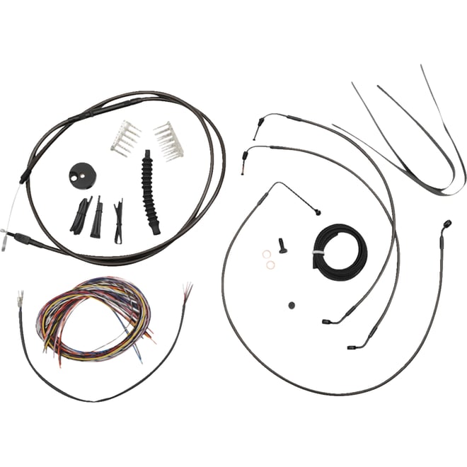 La choppers Handlebar Cable/Brake Line Kit - Quick Connect - Complete - 12" - 14" Handlebars - Midnight La choppers Handlebar Cable/Brake Line Kit - Quick Connect - Complete - 12" - 14" Handlebars - Midnight