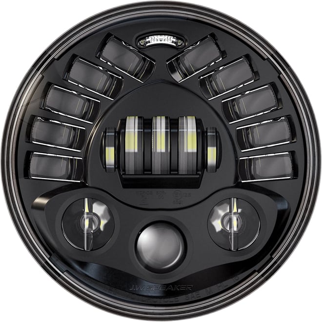 Custom dynamics Adaptive Headlight with Adapter - 7" - Black Custom dynamics Adaptive Headlight with Adapter - 7" - Black