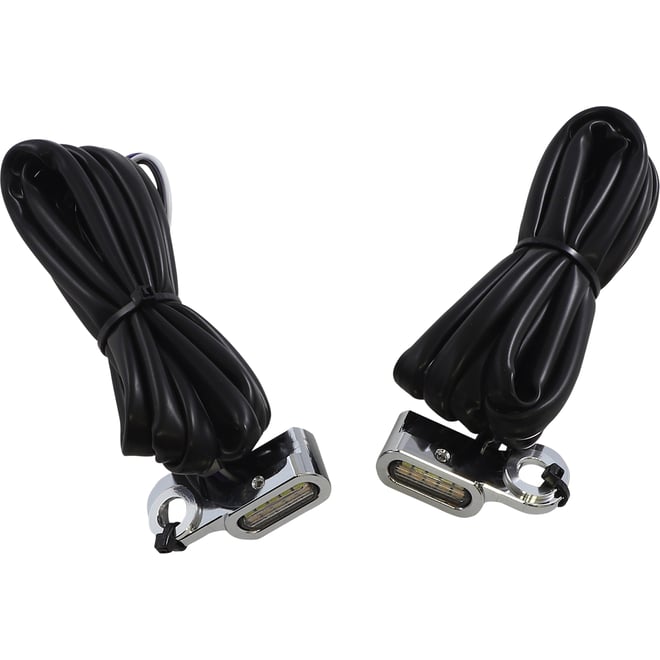 Drag specialties Marker Lights - White/Amber - Chrome