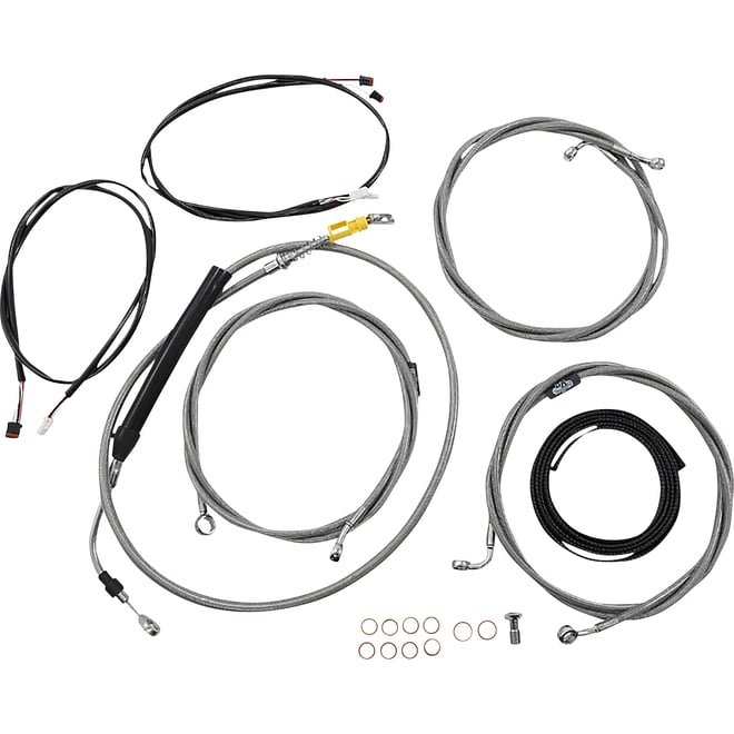 La choppers Cable Kit - 15" - 17" Handlebars - ABS - Stainless La choppers Cable Kit - 15" - 17" Handlebars - ABS - Stainless