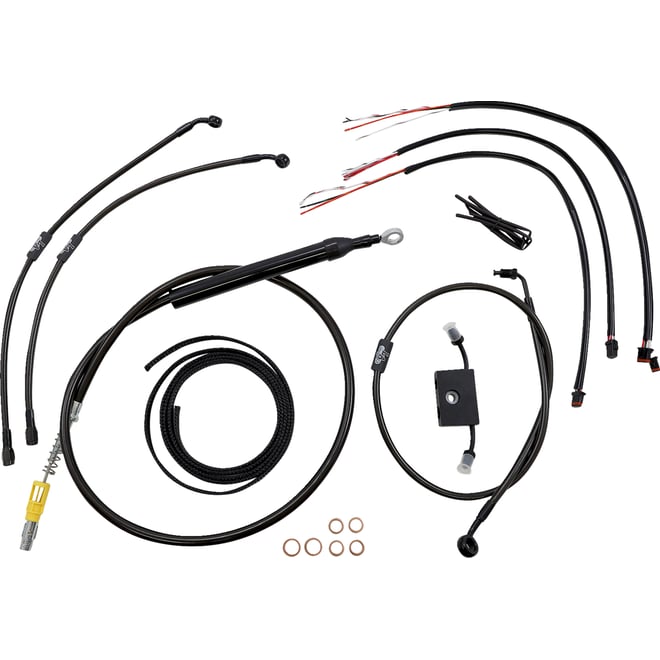 La choppers Handlebar Cable/Brake Line Kit - Quick Connect - Complete - 18" - 20" Handlebars - Midnight La choppers Handlebar Cable/Brake Line Kit - Quick Connect - Complete - 18" - 20" Handlebars - Midnight