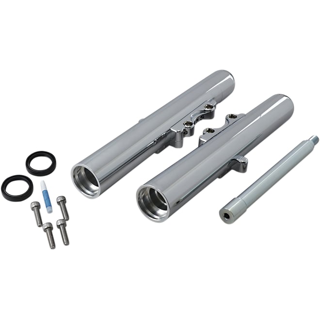 Arlen ness Fork Legs - Chrome - Smooth - Dual Disc - '08-'13 FLT