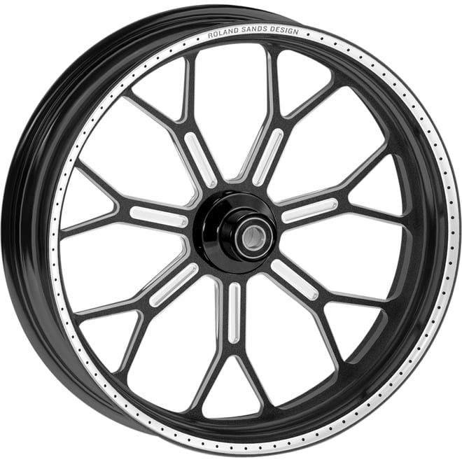 Rsd Wheel - Delmar - Front - Dual Disc/with ABS - Black/Contrast Cut Ops™ - 21x3.5 - '08+ FLD