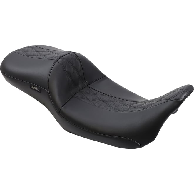 Le pera Maverick Daddy Long Legs Seat - Black w/ Black HR Inlay - Double Diamond - FL '08-'22 Le pera Maverick Daddy Long Legs Seat - Black w/ Black HR Inlay - Double Diamond - FL '08-'22