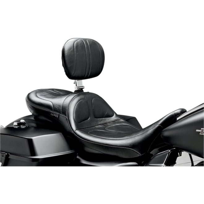 Le pera Maverick Daddy Long Legs Seat - With Backrest - Black - Stitched - FL '08-'23 Le pera Maverick Daddy Long Legs Seat - With Backrest - Black - Stitched - FL '08-'23