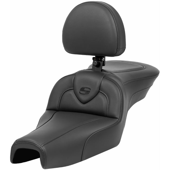 Saddlemen Roadsofa™ Seat - with Backrest - Black - XL '04-'22 Saddlemen Roadsofa™ Seat - with Backrest - Black - XL '04-'22