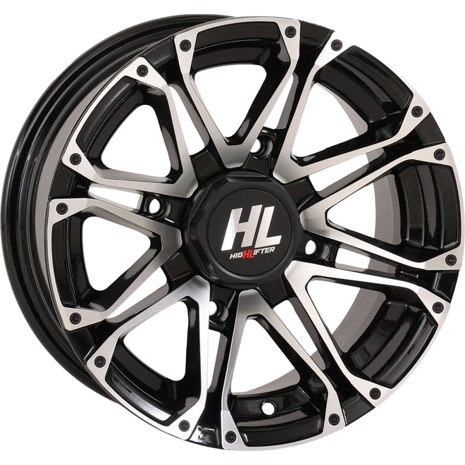High lifter Wheel - HL3 - Front/Rear - Gloss Black w/Machined - 14x7 - 4/156 - 4+3 (+5 mm)