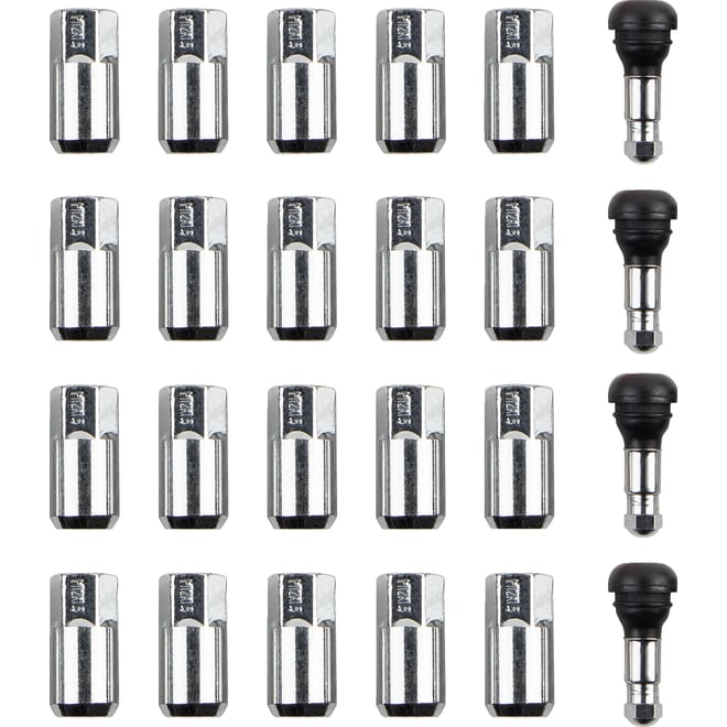 Moose utility Lug Nut - 12 mm x 1.50 - Chrome - 20 Pack