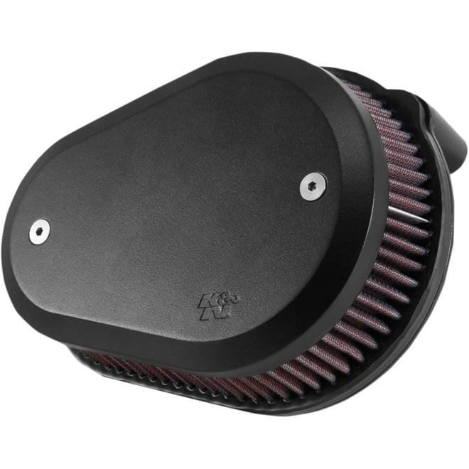 K & n Street Metal Air Intake Kit - Flare - Black - Twin Cam