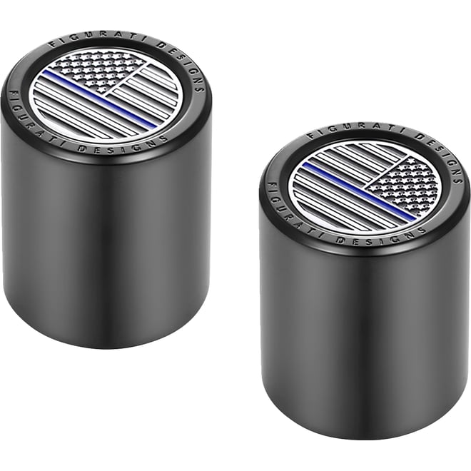 Figurati designs Docking Hardware Covers - American Flag - Contrast Cut - Black