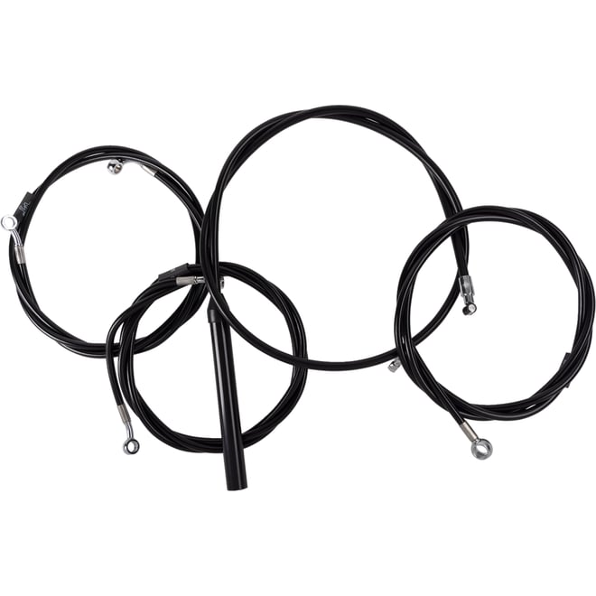 La choppers Handlebar Cable/Brake Line Kit - Complete - 15" - 17" Handlebars - Black Vinyl La choppers Handlebar Cable/Brake Line Kit - Complete - 15" - 17" Handlebars - Black Vinyl