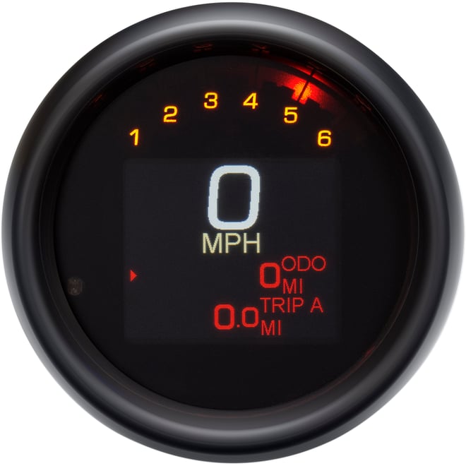 Dakota digital Tank Speedometer - Black Bezel - 3-3/8"