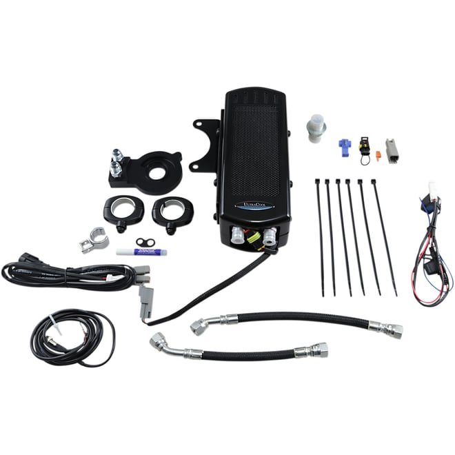 Ultracool Side Mount Oil Cooler Kit - Gloss Black - Sportster