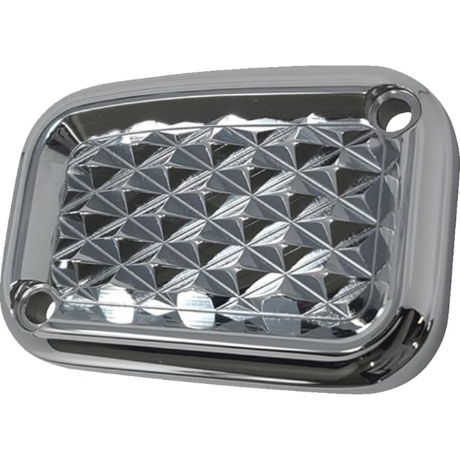 Covingtons Master Cylinder Lid - Brake - Front - Diamondback - Chrome