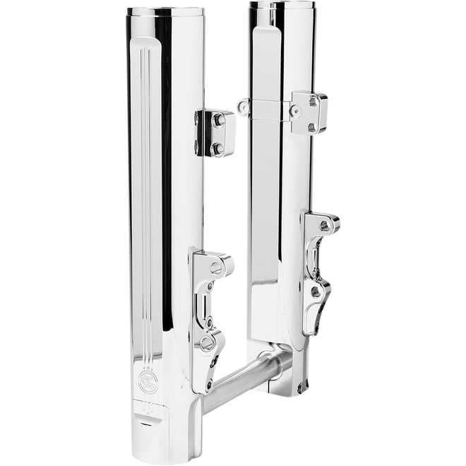 Performance machine (pm) Fork Leg - 49 mm - Chrome - Lower - Dual Disc