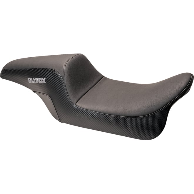 Slyfox Slyfox Seat - Gray Logo - Smooth Vinyl - Carbon Fiber - FL '08-'23