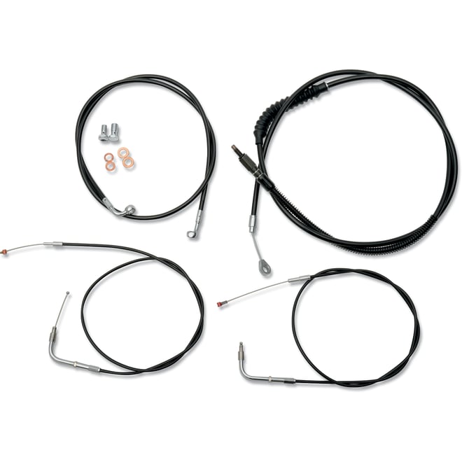 La choppers Handlebar Cable/Brake Line Kit - 18" - 20" Ape Hanger Handlebars - Black Vinyl La choppers Handlebar Cable/Brake Line Kit - 18" - 20" Ape Hanger Handlebars - Black Vinyl