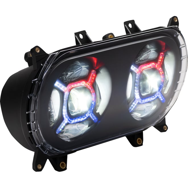 Custom dynamics ProGLOW™ Headlight - Black - Road Glide