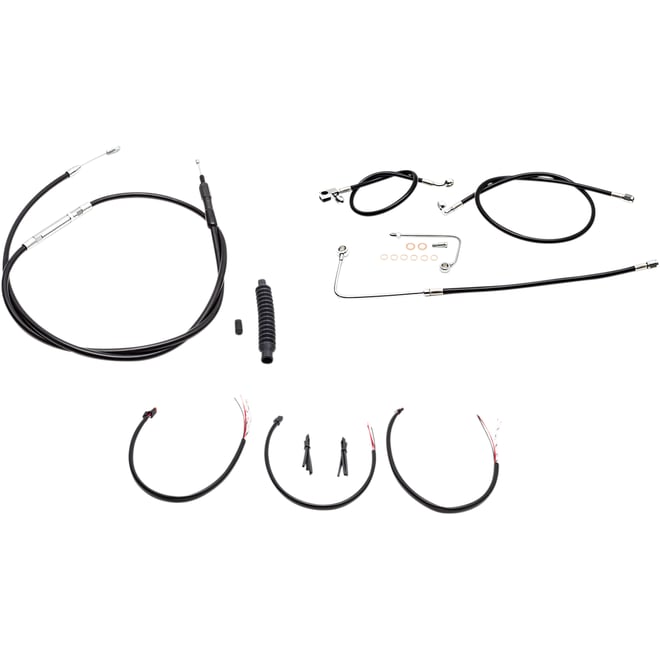 La choppers Handlebar Cable/Brake Line Kit - Complete - 15" - 17" Handlebars - Black Vinyl La choppers Handlebar Cable/Brake Line Kit - Complete - 15" - 17" Handlebars - Black Vinyl