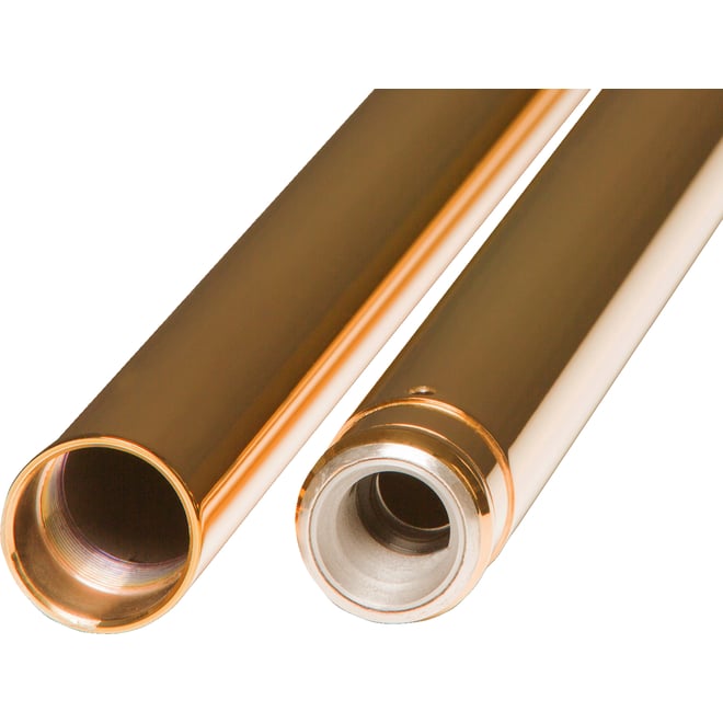 Custom cycle engineering Fork Tubes - Gold - 49 mm - 25.75" Custom cycle engineering Fork Tubes - Gold - 49 mm - 25.75"