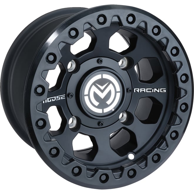 Moose utility Wheel - 23X - Rear - Black - 12x8 - 4/136 - 4+4