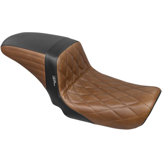 Le pera Kickflip Seat - Diamond - Black/Brown - FXD '06-'17 Le pera Kickflip Seat - Diamond - Black/Brown - FXD '06-'17